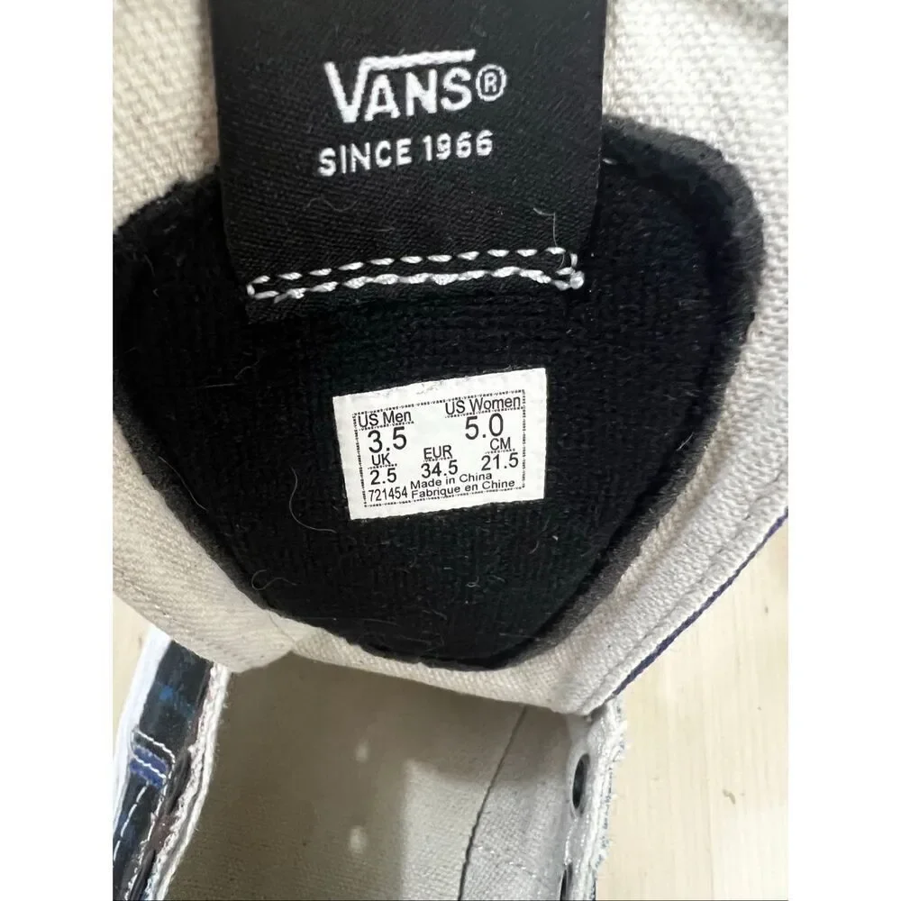 VANS Sk8 Hi Bolt Big Reveal Volcano Blue High Top Sneakers Kids Men 3.5 Women 5